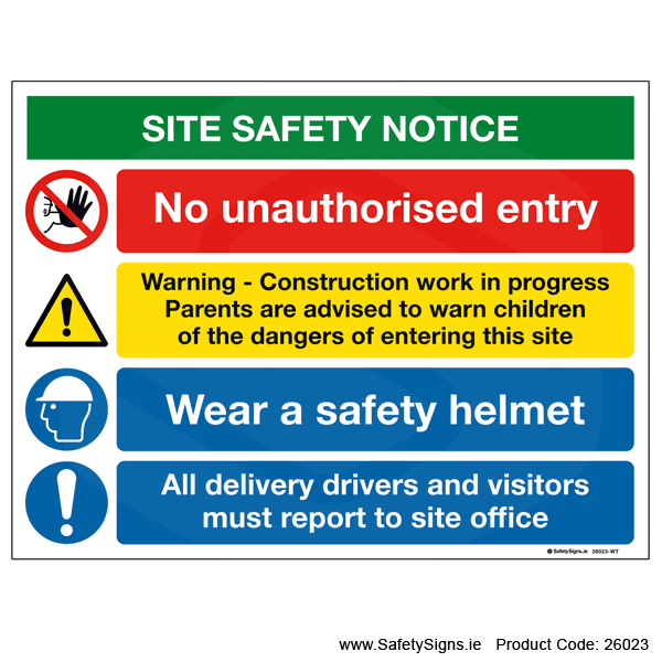 Site Safety Notice - 26023