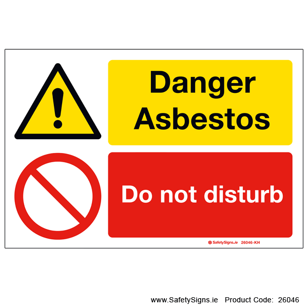 Asbestos - Do not Disturb - 26046