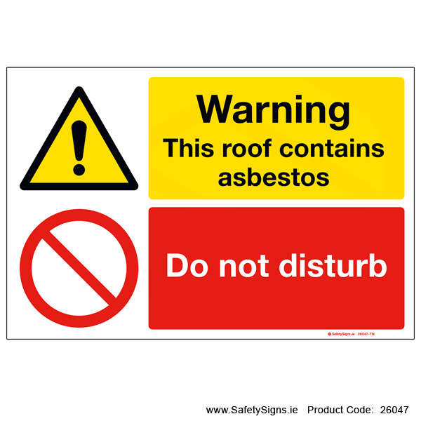 Roof Contains Asbestos - 26047