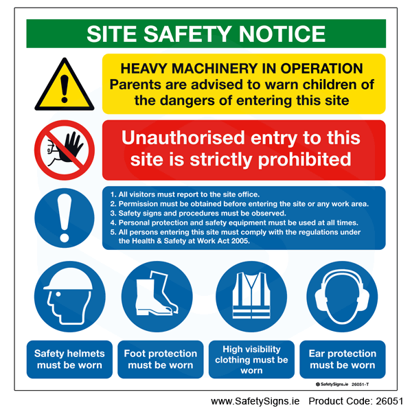 Site Safety Notice - 26051