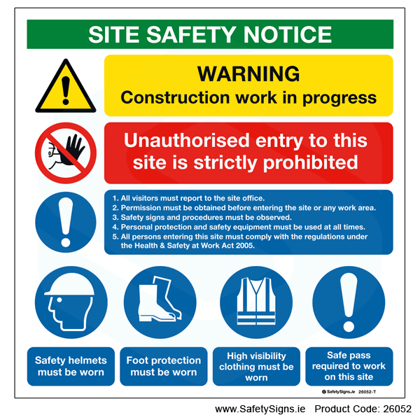 Site Safety Notice - 26052