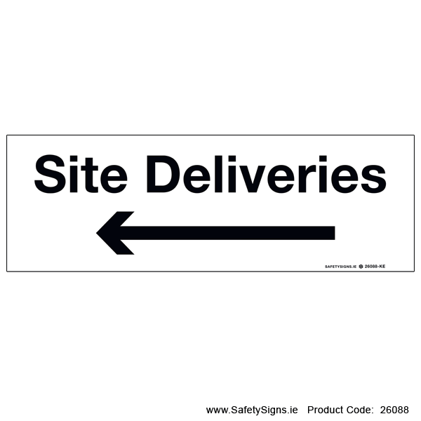 Site Deliveries - Arrow Left - 26088