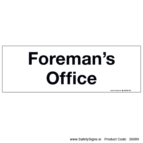 Foreman's Office - 26089