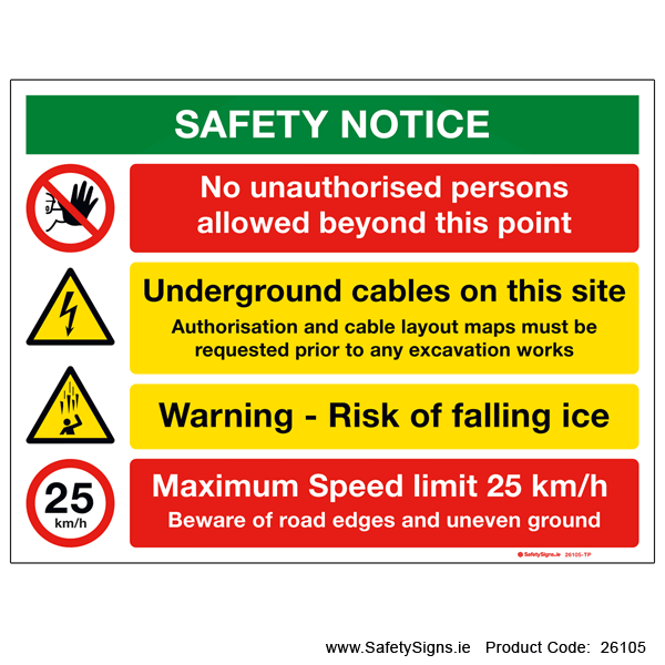 Safety Notice - Wind Farm - 26105