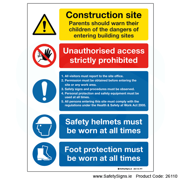 Small Site Safety Notice - 26110