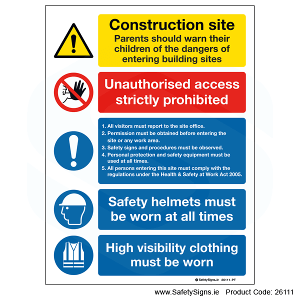 Small Site Safety Notice - 26111