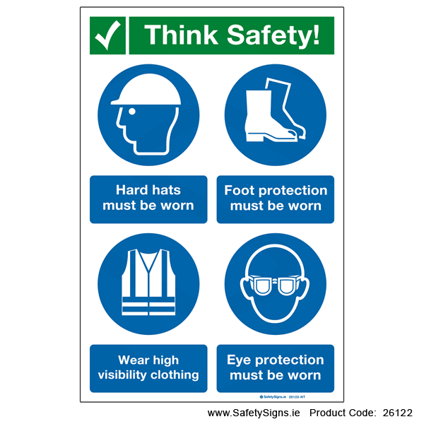 Think Safety - Wear PPE - 26122