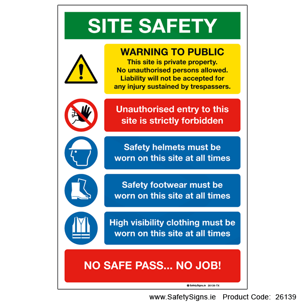 Site Safety Notice - 26139 — SafetySigns.ie