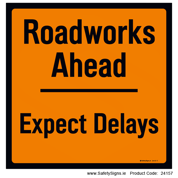 Roadworks Ahead Expect Delays - 24157