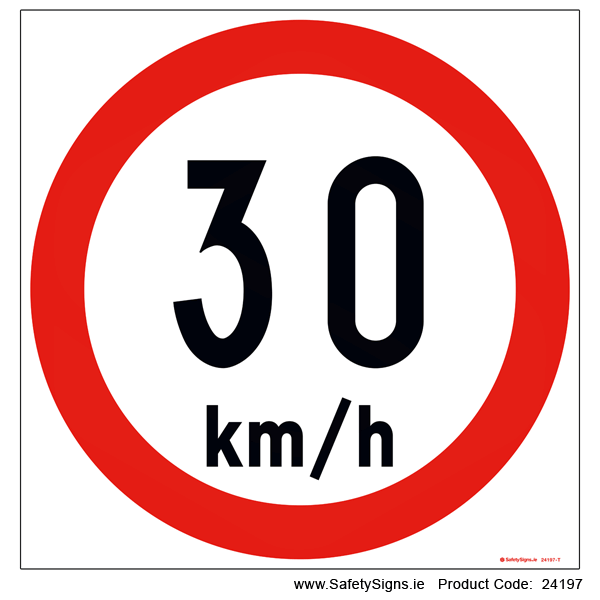 Regulatory Speed Limit - 30kmh - RUS044 - 24197
