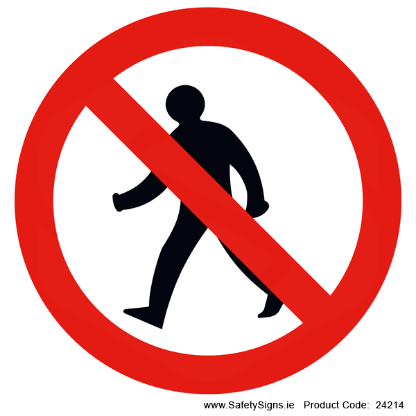 No Pedestrians - RUS038 (Circular) - 24214
