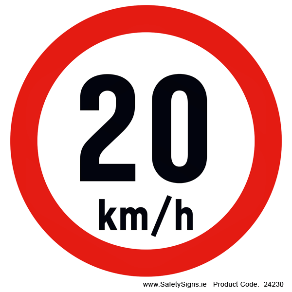 Speed Limit - 20kmh (Circular) - 24230
