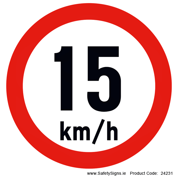 Speed Limit - 15kmh (Circular) - 24231