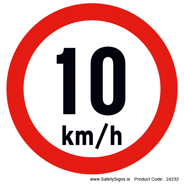 Speed Limit - 10kmh (Circular) - 24232