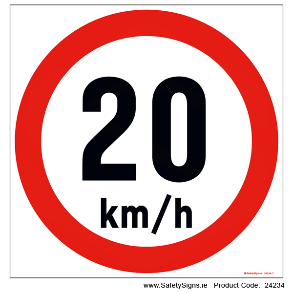 Speed Limit - 20kmh - 24234