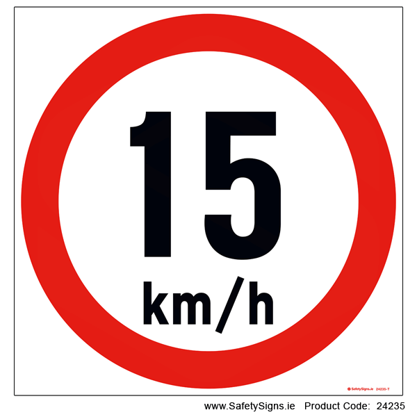 Speed Limit - 15kmh - 24235