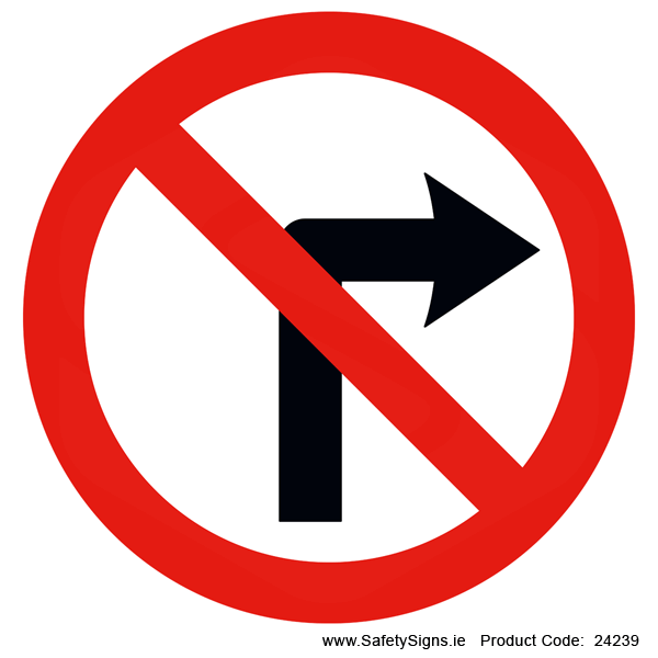 No Right Turn - RUS012 (Circular) - 24239