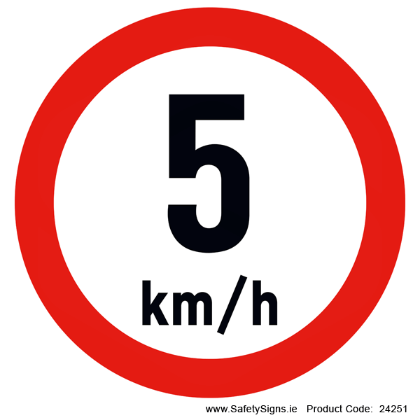 Speed Limit - 5kmh (Circular) - 24251