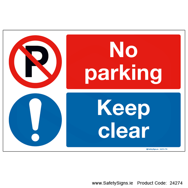 No Parking Keep Clear - 24274