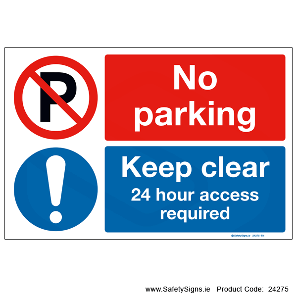 No Parking Keep Clear - 24275