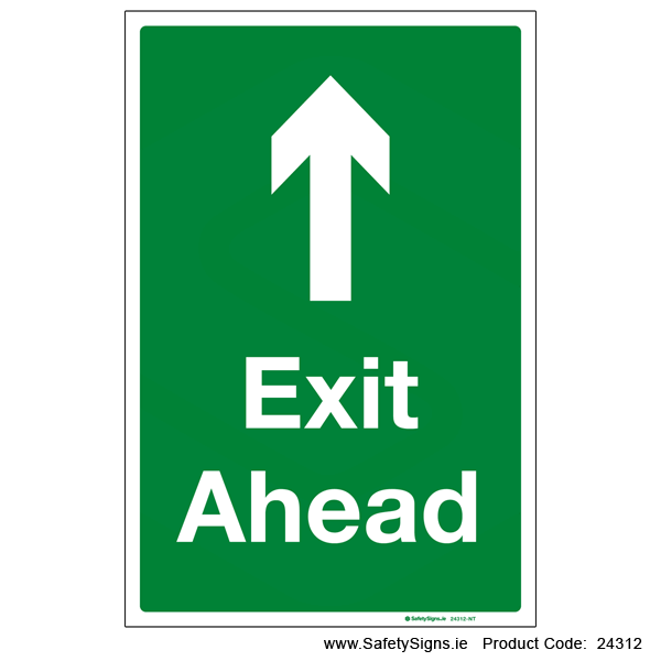 Exit Ahead - Arrow Up - 24312