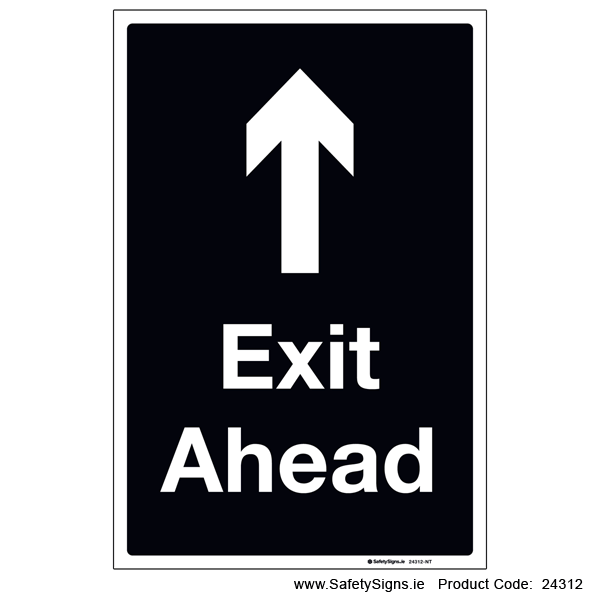 Exit Ahead - Arrow Up - 24312