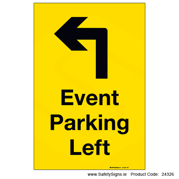 Event Parking Left - Arrow Ahead Left - 24326