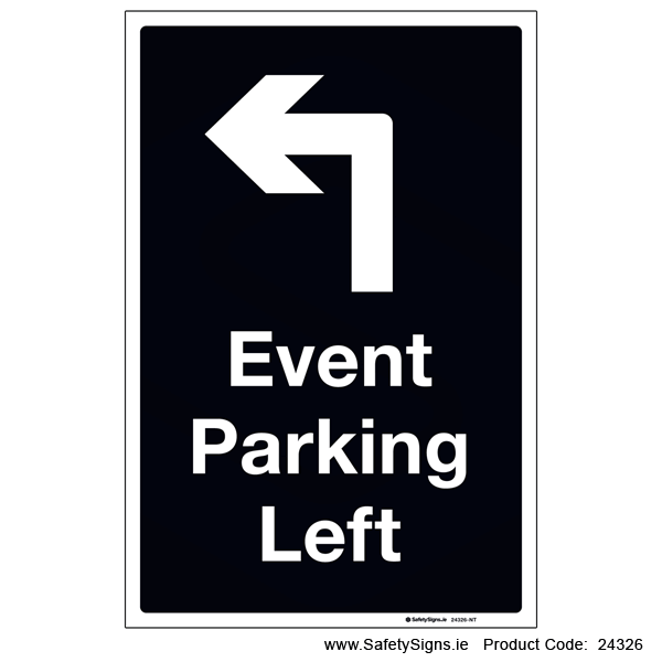 Event Parking Left - Arrow Ahead Left - 24326