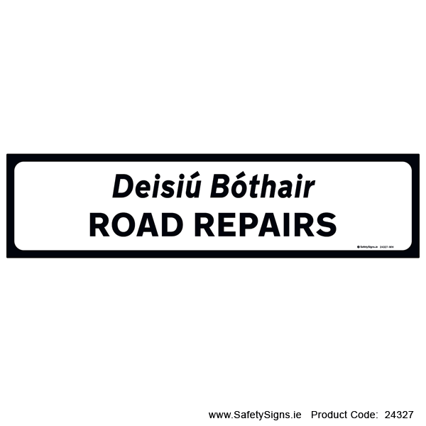 Supplementary Plate - Road Repairs - P082 - 24327