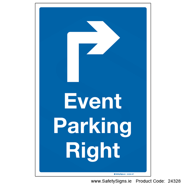 Event Parking Right - Arrow Ahead Right - 24328