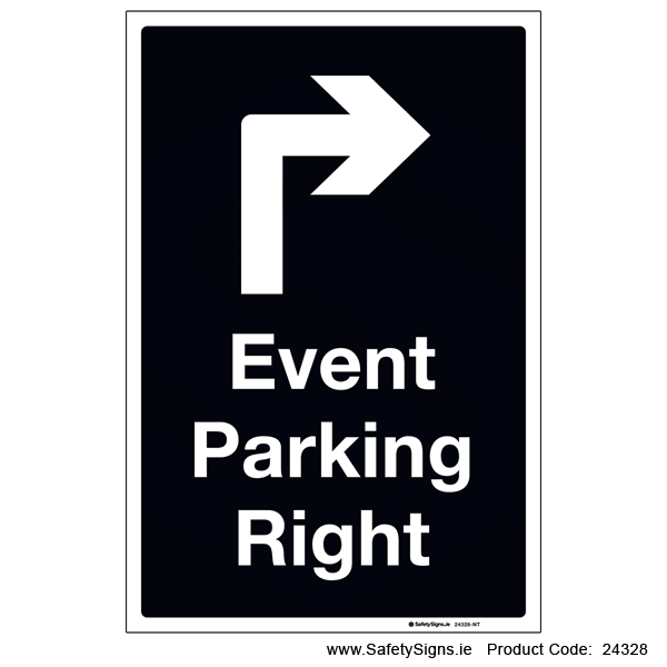 Event Parking Right - Arrow Ahead Right - 24328