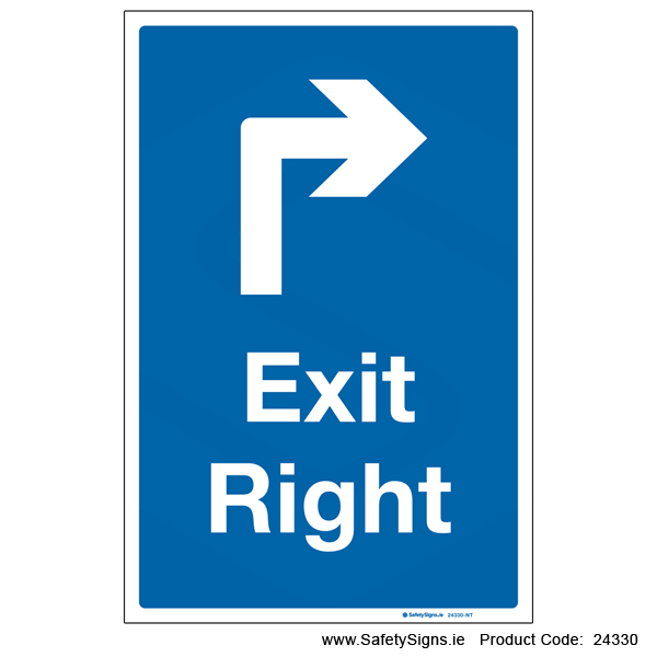 Exit Right - Arrow Ahead Right - 24330