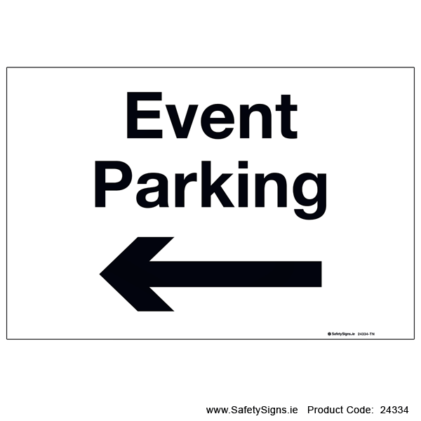 Event Parking - Arrow Left - 24334