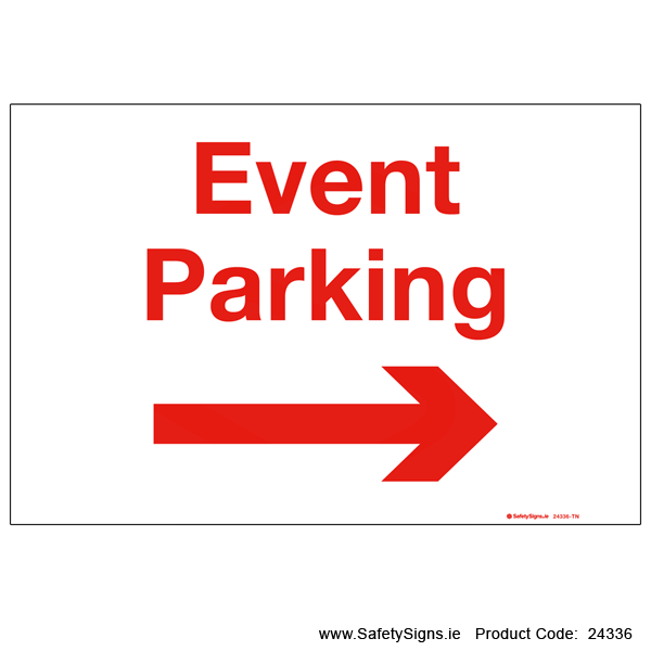 Event Parking - Arrow Right - 24336