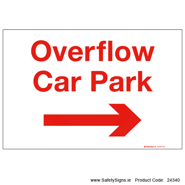 Overflow Car Park - Arrow Right - 24340