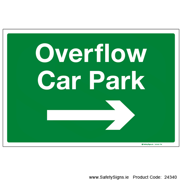 Overflow Car Park - Arrow Right - 24340