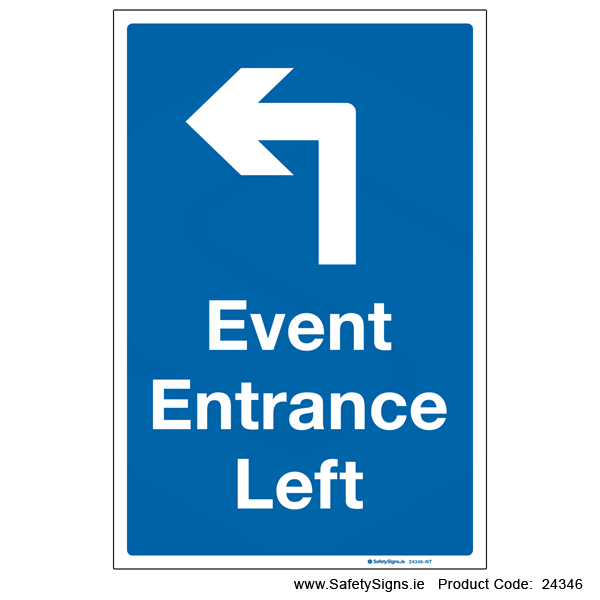 Event Entrance Left - Arrow Ahead Left - 24346