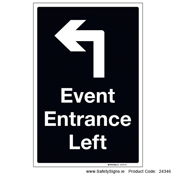 Event Entrance Left - Arrow Ahead Left - 24346