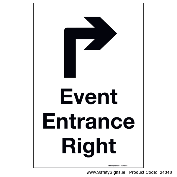 Event Entrance Right - Arrow Ahead Right - 24348