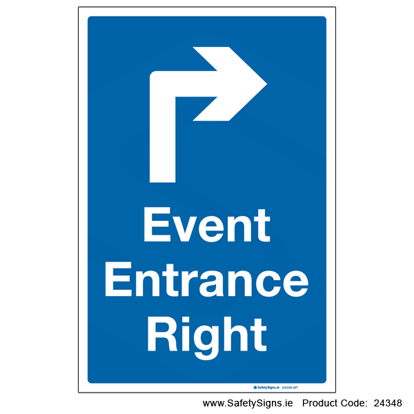 Event Entrance Right - Arrow Ahead Right - 24348