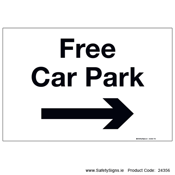 Free Car Park - Arrow Right - 24356