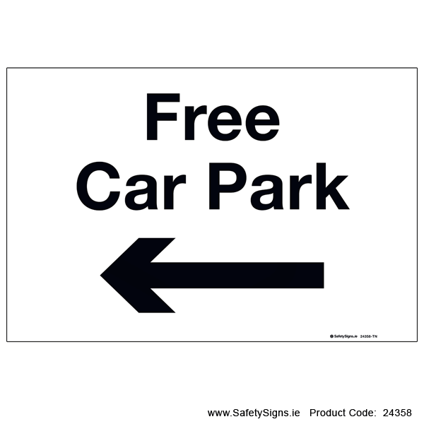 Free Car Park - Arrow Left - 24358