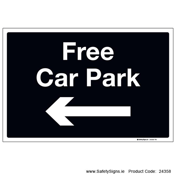 Free Car Park - Arrow Left - 24358