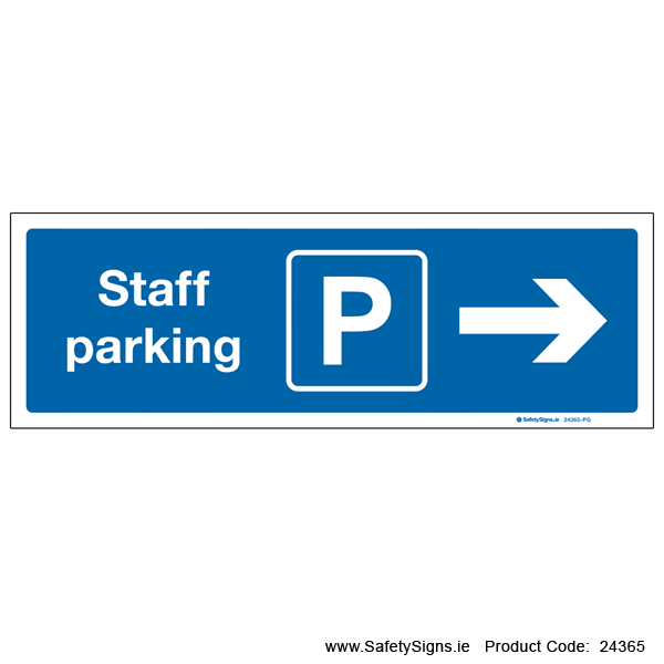 Staff Parking - Arrow Right - 24365