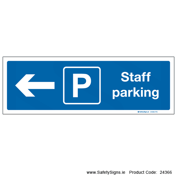 Staff Parking - Arrow Left - 24366