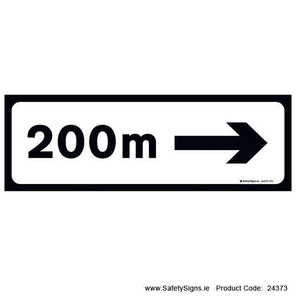 Supplementary Plate - 200m - Arrow Right - P004R - 24373