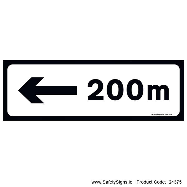 Supplementary Plate - 200m - Arrow Left - P004L - 24375