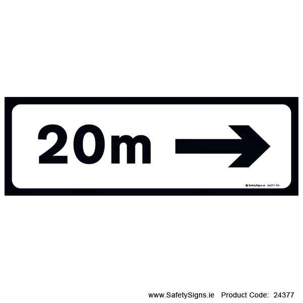 Supplementary Plate - 20m - Arrow Right - P004R - 24377