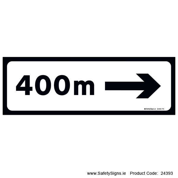 Supplementary Plate - 400m - Arrow Right - P004R - 24393