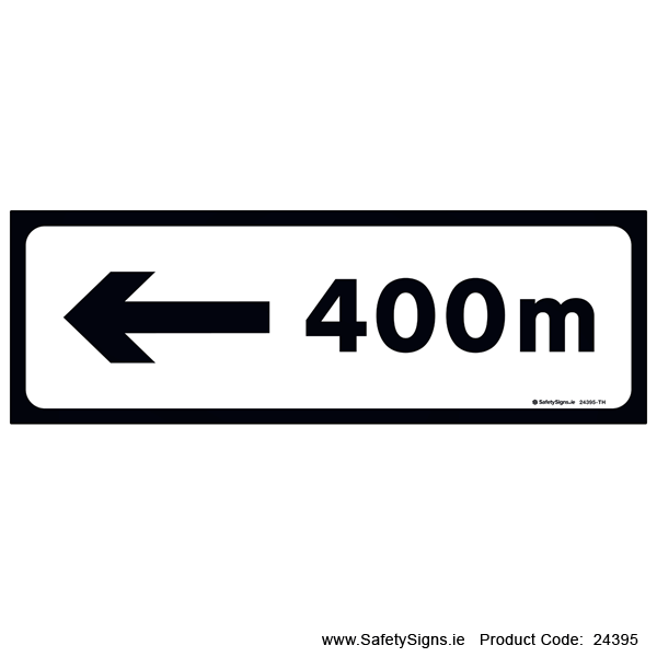 Supplementary Plate - 400m - Arrow Left - P004L - 24395